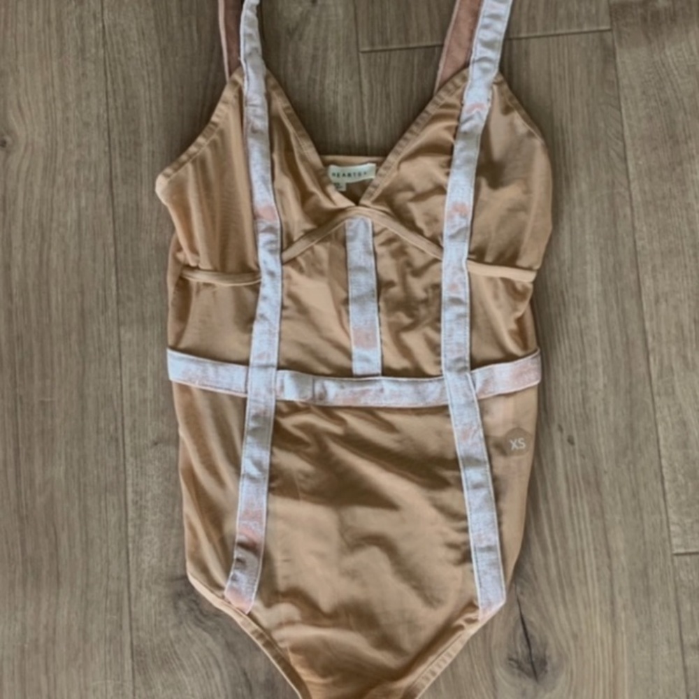 Mesh & velvet bodysuit